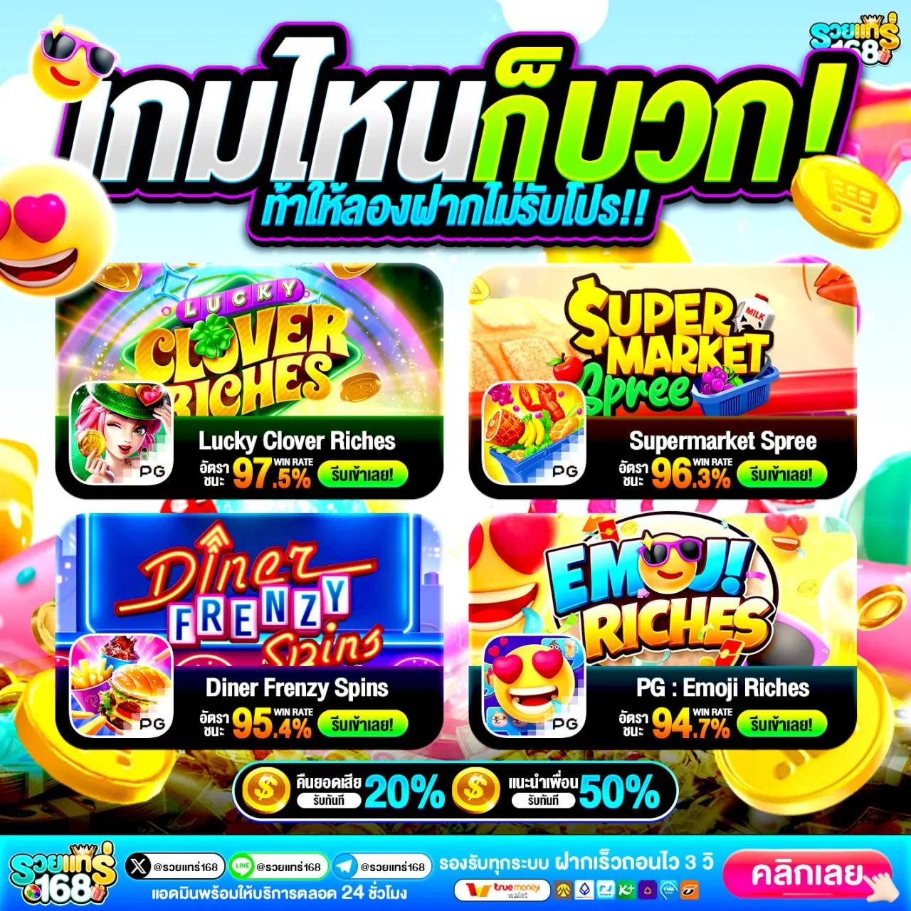 โปรนี้ เกมส์แตกปล่อยถอนตลอดวัน 10รับ100 ทํา300 ถอน200